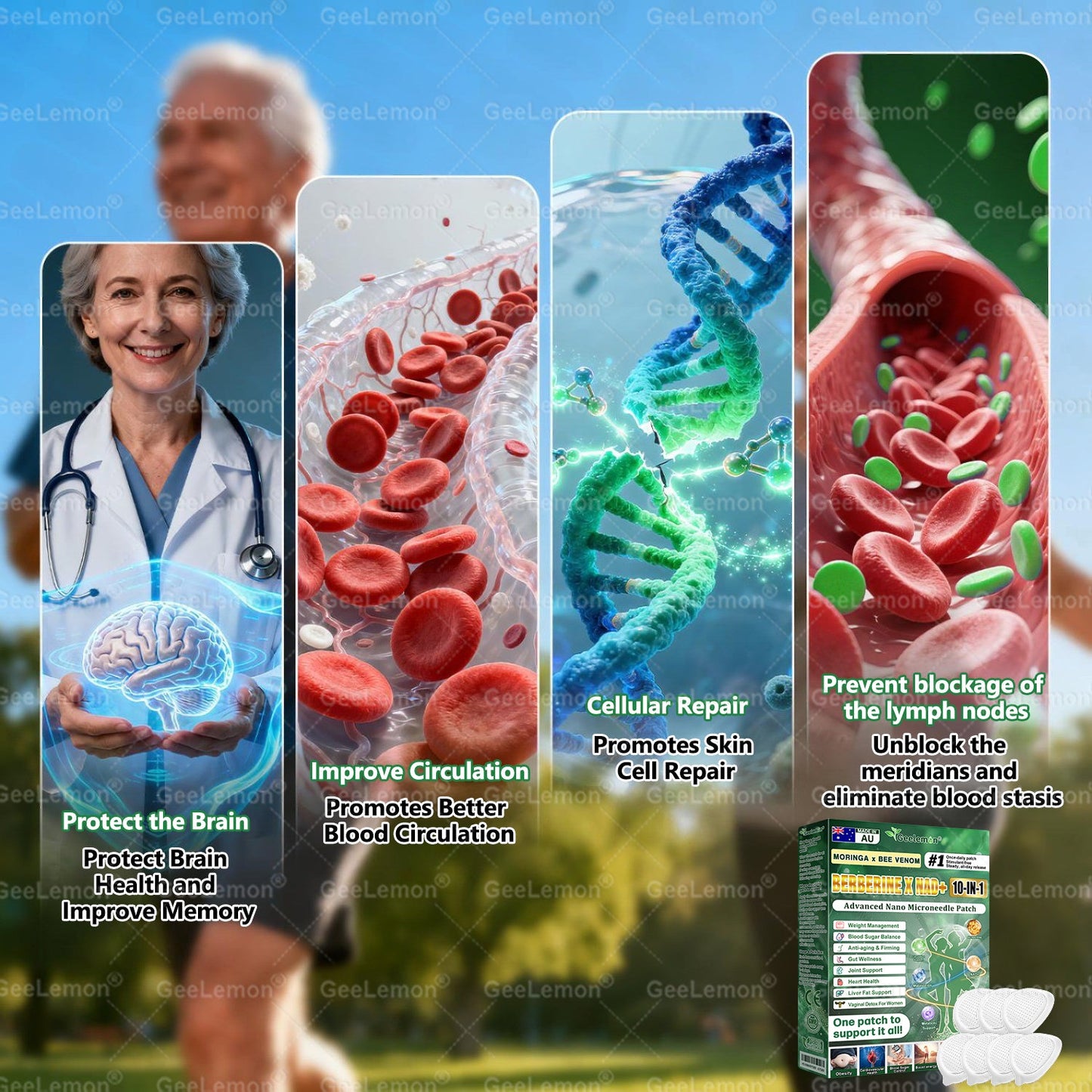 Official AUS Store 🇦🇺  | 🧑‍⚕️🩺 𝐆𝐞𝐞𝐋𝐞𝐦𝐨𝐧® Moringa · Berberine × NAD+ 𝟏𝟎-𝐢𝐧-𝟏 𝐀𝐝𝐯𝐚𝐧𝐜𝐞𝐝 𝐍𝐚𝐧𝐨 𝐌𝐢𝐜𝐫𝐨𝐧𝐞𝐞𝐝𝐥𝐞 𝐏𝐚𝐭𝐜𝐡 — 𝐎𝐧𝐜𝐞 𝐃𝐚𝐢𝐥𝐲, 𝐕𝐢𝐬𝐢𝐛𝐥𝐞 𝐑𝐞𝐬𝐮𝐥𝐭𝐬 𝐢𝐧 𝟕 𝐃𝐚𝐲𝐬